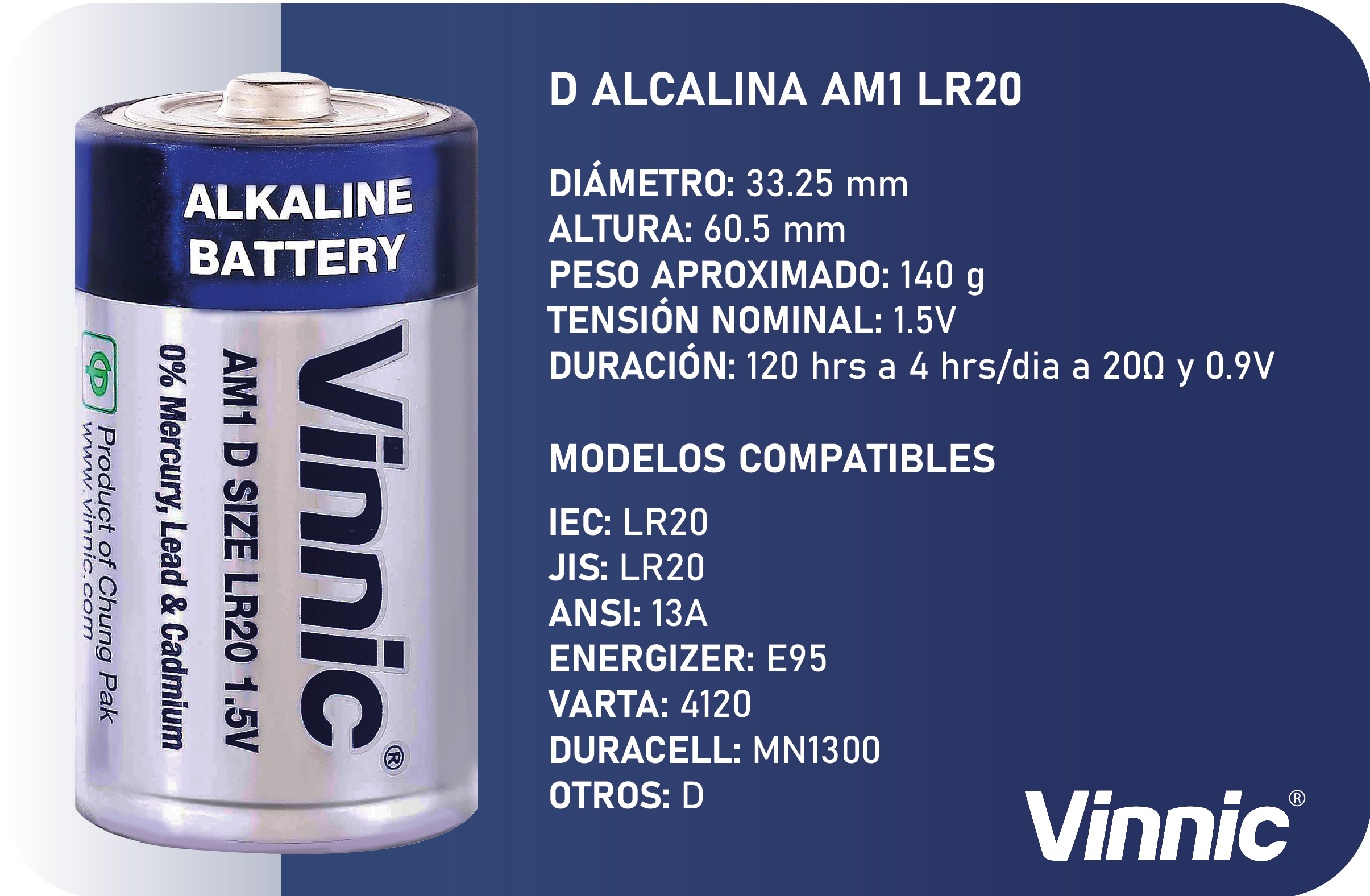 D ALCALINA AM1 LR20 1.5V
