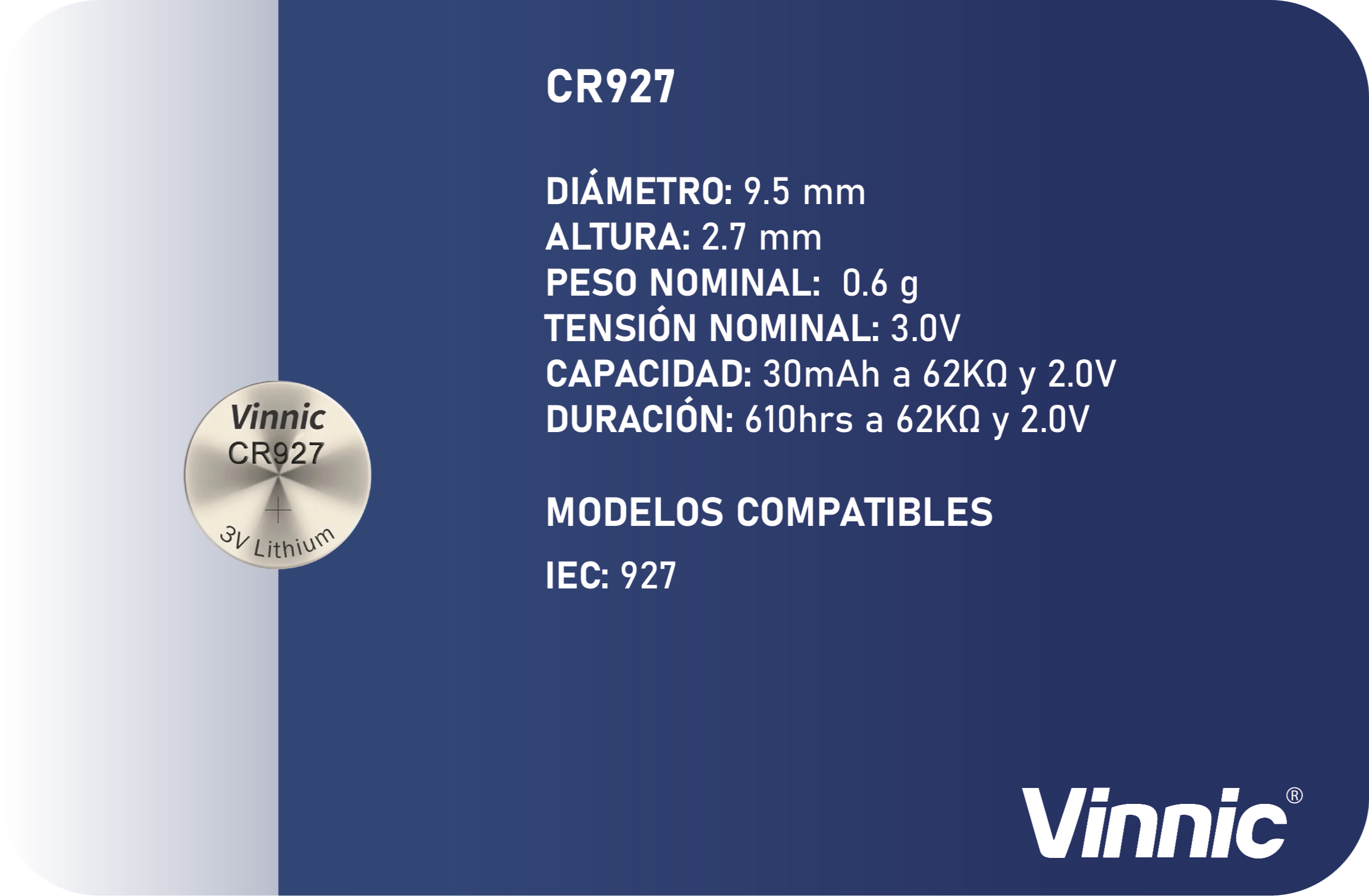 CR927 3.0V