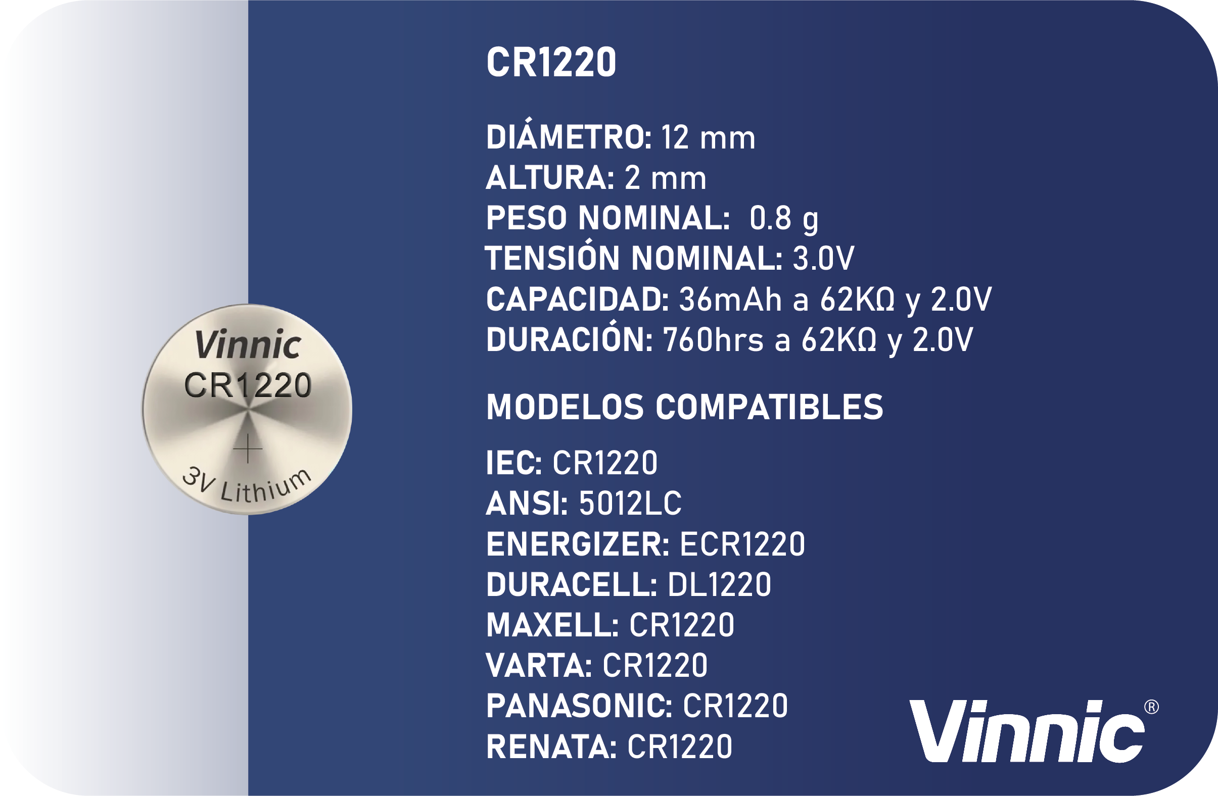 CR1220 3.0V