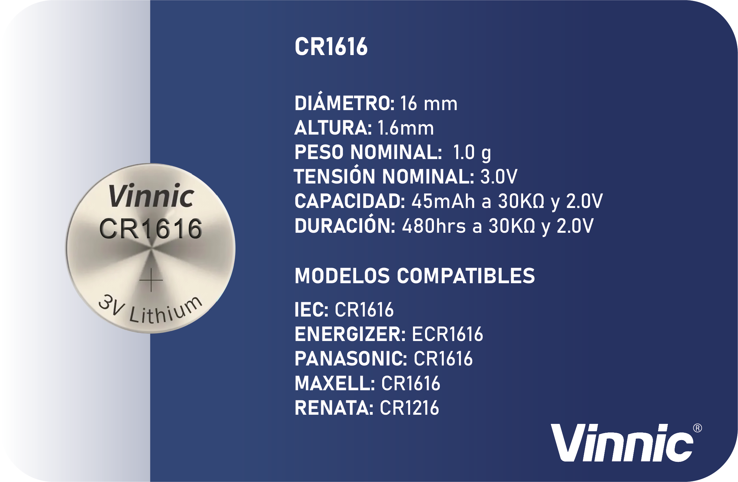 CR1616 3.0V