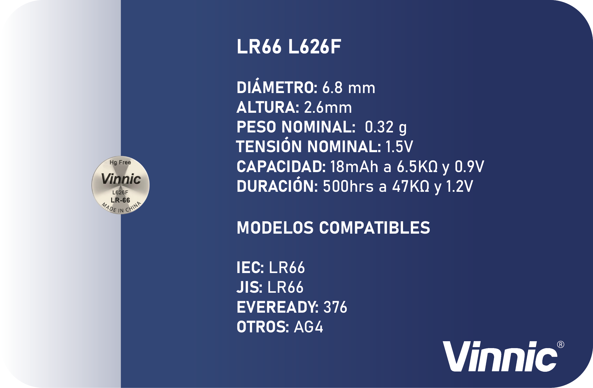 LR66 L626F 1.5V